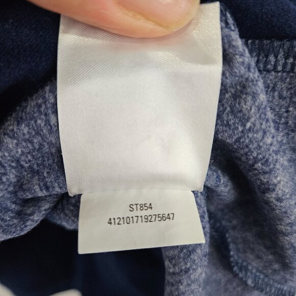 Sport-Tek Long Sleeve 1/4 Zip Pullover Mens Size L Navy Blue Shirt - Picture 7 of 12